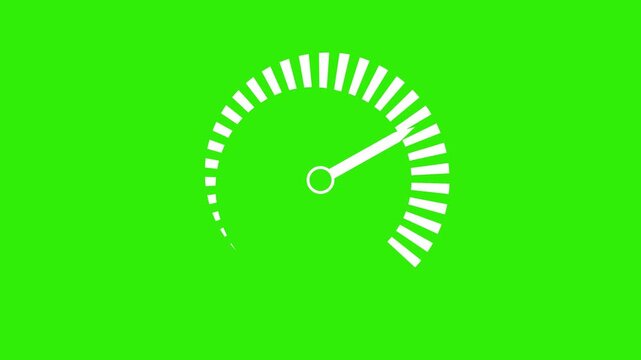Simple minimalist vehicle car speed meter isolated animation