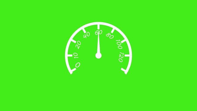 Simple Speed Meter Animation Featuring Dynamic Gauge Movement and Clean Digital Dashboard Visualization Concept