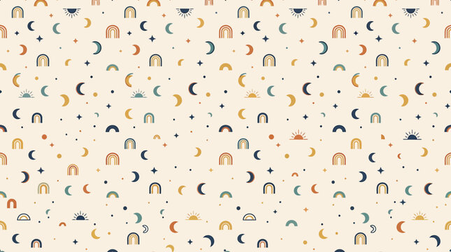 Celestial seamless patte seamless vector pattern