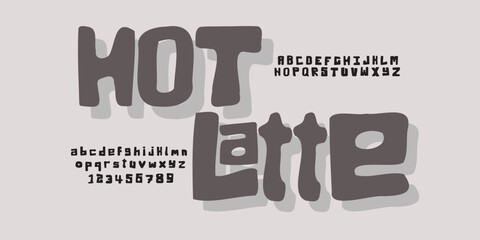 A bold and playful chunky display font with rounded, irregular letterforms and a fun cartoon-inspired personality. Designed for eye-catching headlines, posters, stickers, packaging, children's designs © Tanaka Kenny