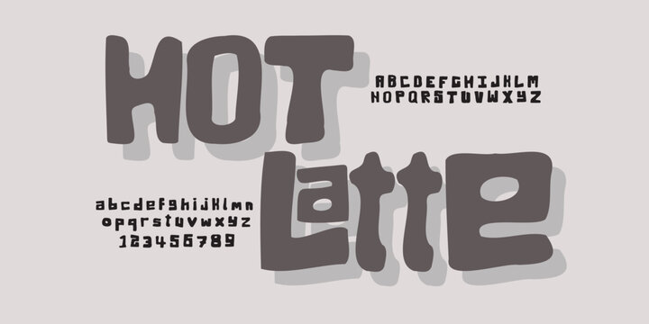 A bold and playful chunky display font with rounded, irregular letterforms and a fun cartoon-inspired personality. Designed for eye-catching headlines, posters, stickers, packaging, children's designs