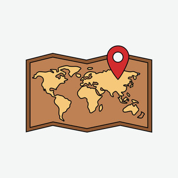 Old Map Art Illustration