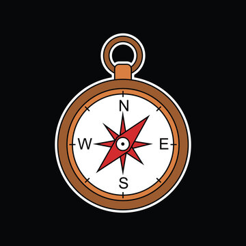 Compass Art Illustration