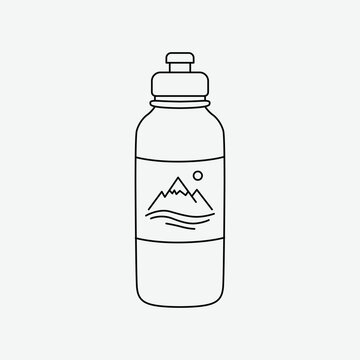 Water Bottle Art Illustration