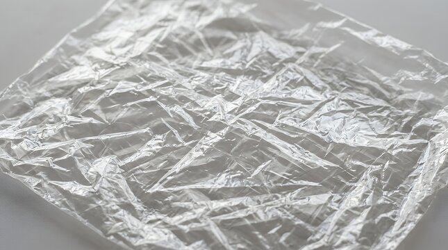 Wrinkled Transparent Plastic Bag Texture Overlay Polyethylene Film Surface with Creases and Highlights plastic bag texture transparent wrinkled polyethylene film overlay surface creases wrinkles