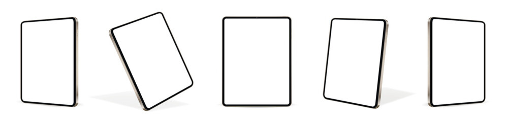 Fototapeta premium Realistic tablet mockup. Tablet pc isolated on white background.