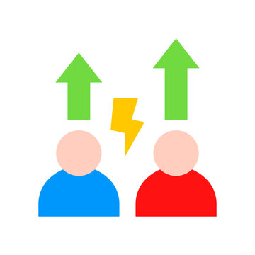 Rival Icon Flat Color Style