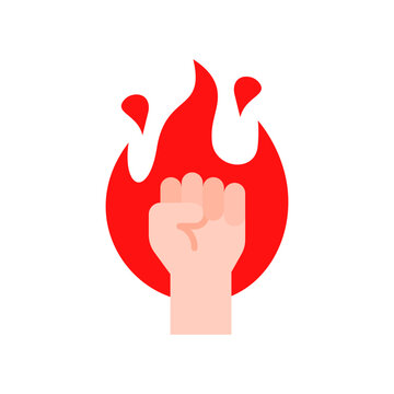 Aggressor Icon Flat Color Style