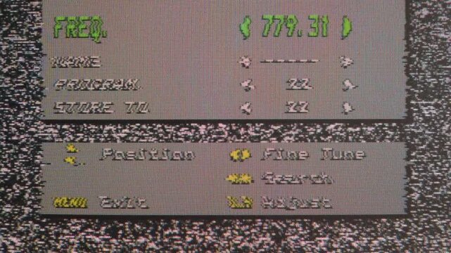 System Setup Menu Glitch. Loop. The screen of an old TV, which broadcasts on-air interference inherent in an analog signal - white noise, interlacing, distortion and interference