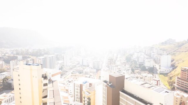 Timelapse of Juiz de Fora Morning Fog Turning Into Blinding Light
