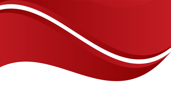 Curved golden yellow wave and a deeper red wavy border, footer vector illustration