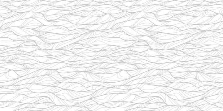 Abstract organic wavy lines pattern background. seamless nature foliage wave line background. Abstract wavy outline background.