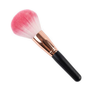 Pink blush makeup brush with black handle isolated on transparent background, Vector, illustration