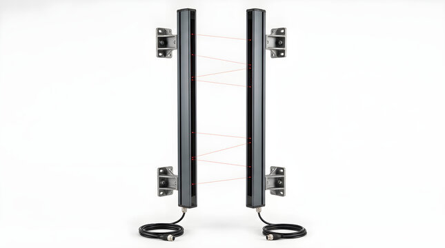 Industrial Safety Light Curtain Pair for Machine Guarding