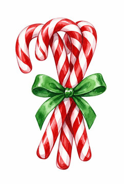 Trio of Crossed Peppermint Candy Canes.svg