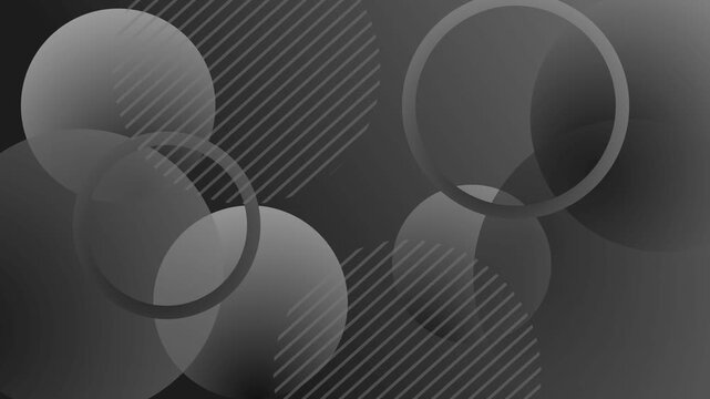 Abstract background with overlapping circles and diagonal lines modern geometric design with soft gradients animation