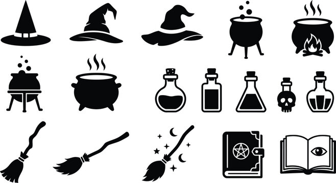 halloween icons set