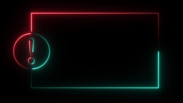 A glowing neon sign frame commonly used as a background or video overlay. These designs are frequently used for digital presentations, quizzes, trivia games, or streaming overlays.