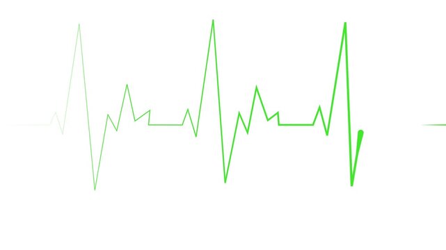 Heartbeat line pulse rhythm and sharp peaks simple medical concept for health animation