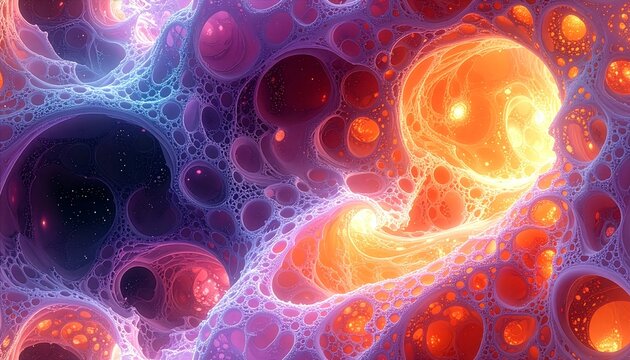 An abstract macro pattern resembling an enormous microscopic cellular