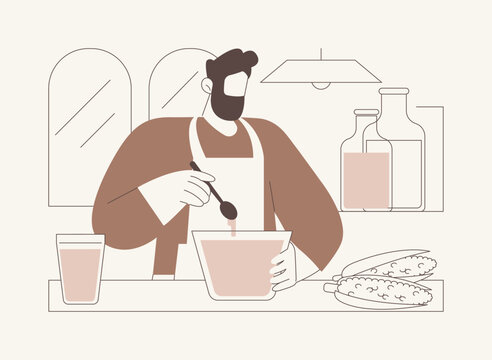 Corn syrup production isolated cartoon vector illustrations.