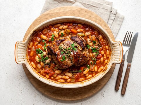 Delicious Beef Stew Served In Ceramic Dish