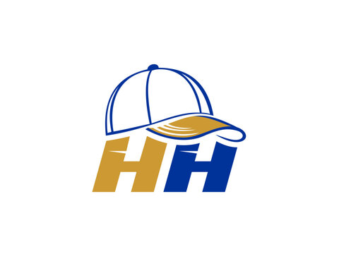 letter hh cap logo sport streetwear