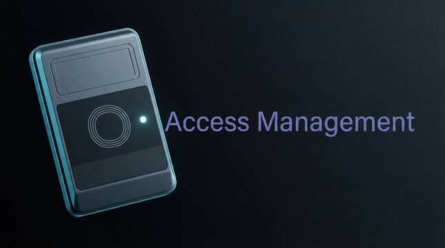 Access Management Card Reader Device on Dark Background