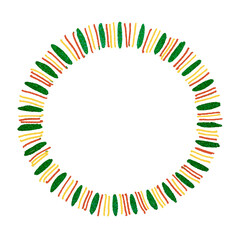Obraz premium wreath frame green stroke border