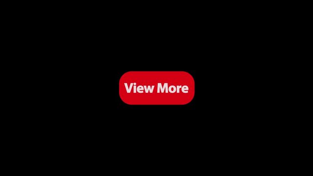 View More CTA Text Animation on Red Button with Arrow Cursor Click on Transparent Background for Website, Blog, News, E-commerce, Social Media, App.