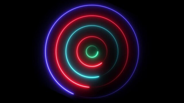 Futuristic circle type Digital Radar Scanning Animation. Radar Scanning Navigation, Futuristic HUD Radar Circle User Interface Target Searching icon. Radio waves background. 4k