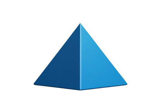 Small geometric blue pyramid object