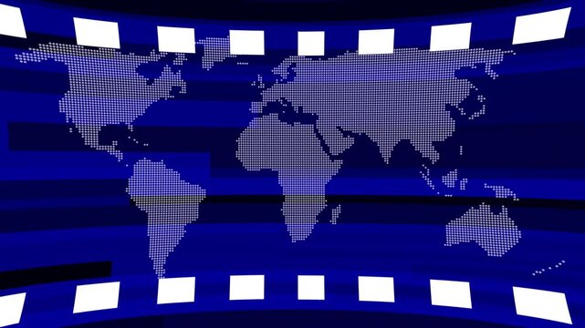 International news background animation. Digital world news background animation, 3d rotated earth technology news animated. Breaking News Template intro for TV broadcast news 4k