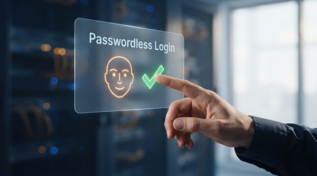 Passwordless Login Biometric Face Verified via Touch in Data Center