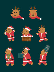 Fototapeta premium Deer preparing for Christmas