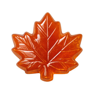 PNG Glossy maple leaf illustration