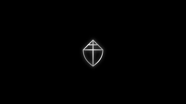Abstract Geometric Shape Transformation Loop Animation on Black Background