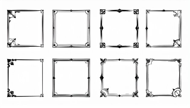 Vintage Geometric Decorative Frames Collection