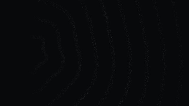 Minimalist black background with subtle white curved dotted line patterns