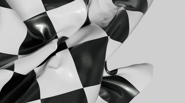 This modern abstract visual symbolizes victory and competition speed