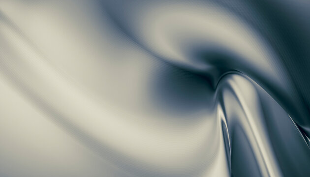 A smooth abstract metallic wave with flowing curves and gradient