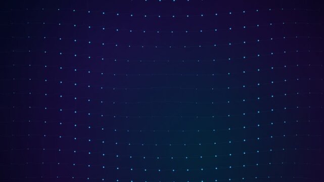 Abstract digital background with a glowing cyan dot matrix grid pattern