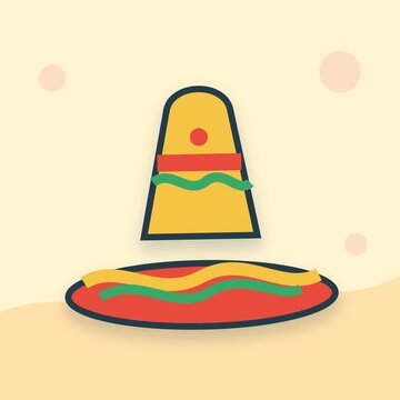 Animated Fiesta Hat Popup Animation with Mexican Elements