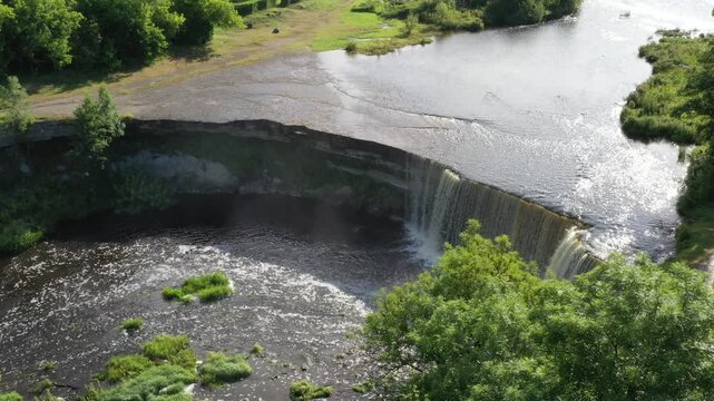 J&auml;gala Waterfall - The waterfall is approximately 8 metres high and more than 50 metres wide. It is the widest natural waterfall in Estonia.