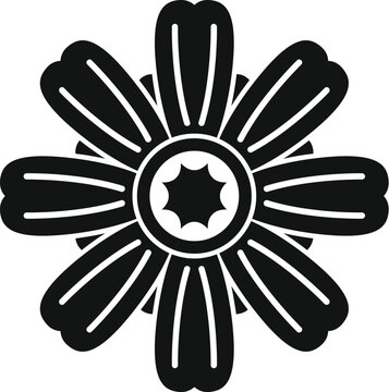 Stylized floral design creating a decorative spiritual symbol