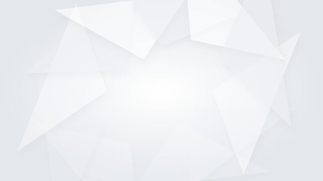 Abstract white background with overlapping geometric triangle shapes