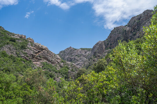 Corse France Gorges Spelunca Landscape Nature Wild westcoast