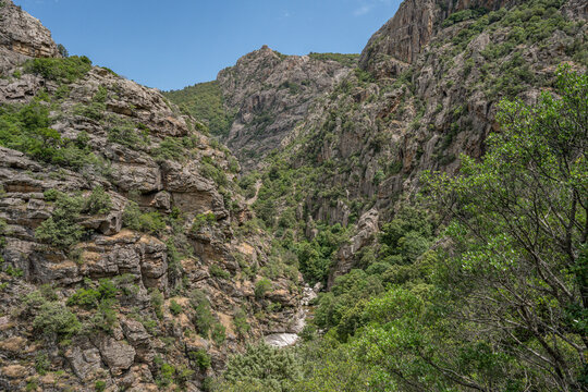 Corse France Gorges Spelunca Landscape Nature Wild westcoast