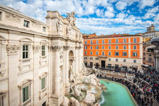 Rome, Italy overlooking Trevi Fountain