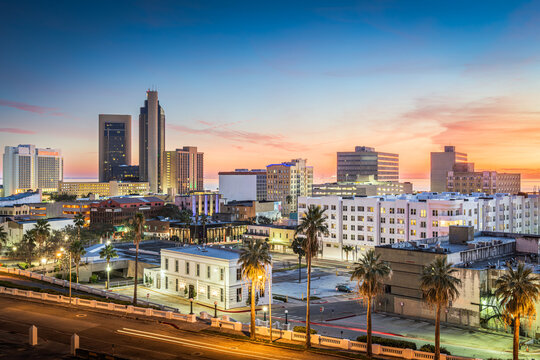 Corpus Christi, Texas, USA Skyline at Dawn